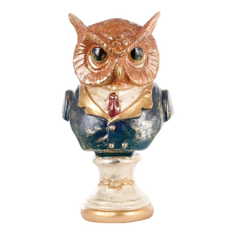 BUSTO GUFO RESINA H.13.5